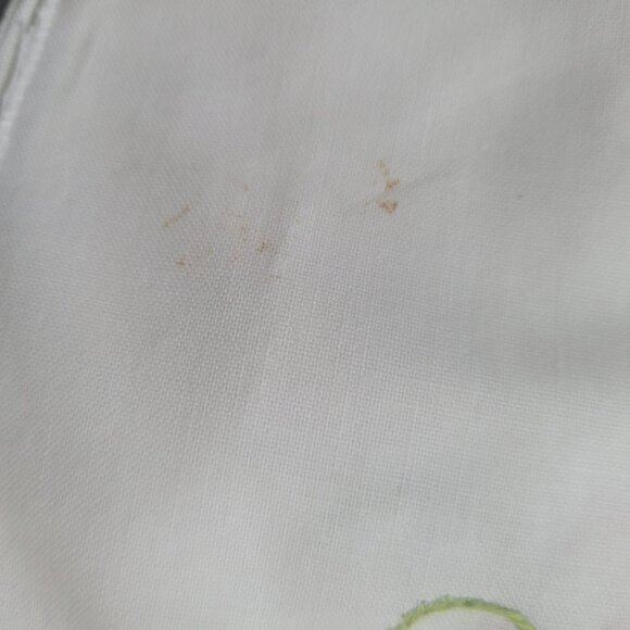 Vintage Embroidered Floral Cotton Tablecloth & Napkins Set - Picture 5 of 8